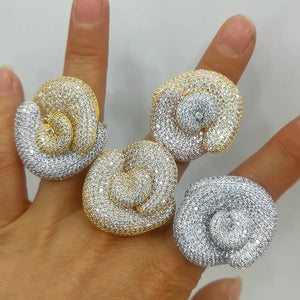 LUXUYR Flowers Statement Rings for Women - Bohemian Beach Jewelry Gift
