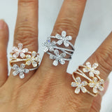 LUXUYR Cubic Zircon Statement Ring for Women