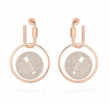Round Shape Statement Hoops Earrings For Women Wedding Cubic Zirconia