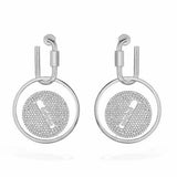 Round Shape Statement Hoops Earrings For Women Wedding Cubic Zirconia