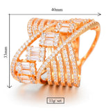 Cubic Zirconium Flower Shell Engagement Ring