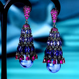 Cubic Zircon Dubai Bridal Earrings Costume Jewelry