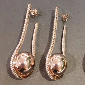 Disco Ball Hoop Earrings Wedding Party Bridal Jewelry