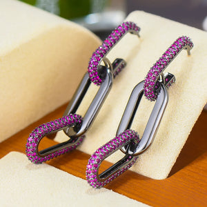 Link Chain Earrings Dubai Bridal Jewelry Gift Jewelry