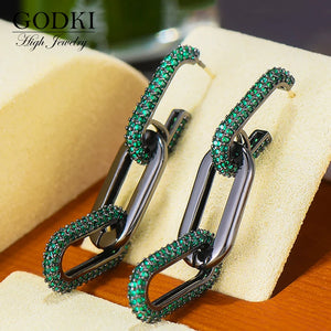 Link Chain Earrings Dubai Bridal Jewelry Gift Jewelry