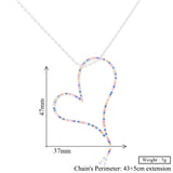 Noble Romantic Heart Pendant Long Chain Necklace Jewelry for Women