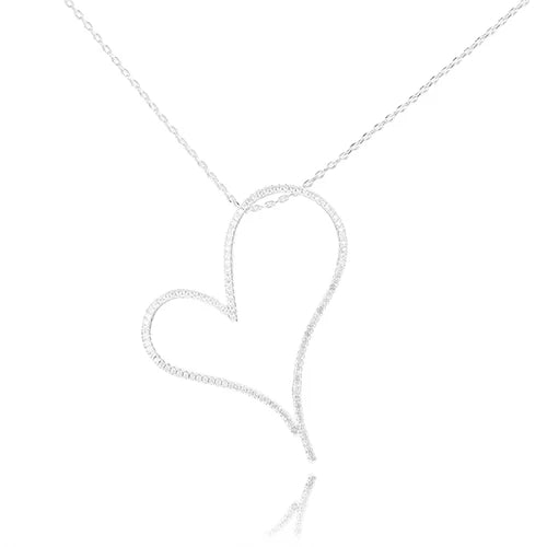 Noble Romantic Heart Pendant Long Chain Necklace Jewelry for Women