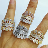 Geometric Statement Rings for Women Cubic Zircon Finger Rings