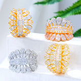 Geometric Statement Rings for Women Cubic Zircon Finger Rings