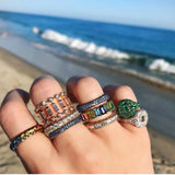 Spring Collection Stackable Rings Women Dubai Bridal Statement Ring