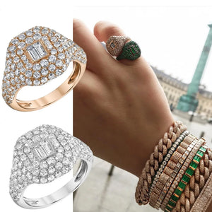 Spring Collection Stackable Rings Women Dubai Bridal Statement Ring