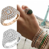 Spring Collection Stackable Rings Women Dubai Bridal Statement Ring