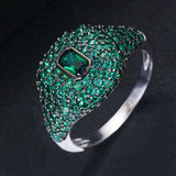 Spring Stackable Rings Women Wedding Engagement Dubai Bridal Statement Ring