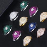 Spring Collection Stackable Rings Women Dubai Bridal Statement Ring
