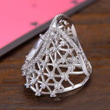Star Galaxy Wedding Wrap Rings for Women Bridal Zircon Dubai Jewelry