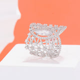 Star Galaxy Wedding Wrap Rings for Women Bridal Zircon Dubai Jewelry