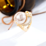 Bohemian CZ Flower Wedding Ring Beach Jewelry