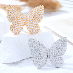 CZ Butterfly Statement Ring for Women Bohemian Beach Jewelry
