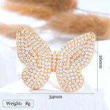 CZ Butterfly Statement Ring for Women Bohemian Beach Jewelry