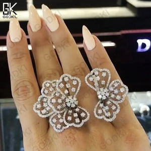 CZ Engagement Finger Rings For Women Wedding Bridal Ring