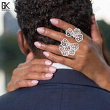 CZ Engagement Finger Rings For Women Wedding Bridal Ring