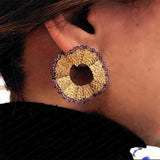 Multicolor Leaf Earrings CZ Bridal Jewelry Wedding Party
