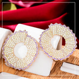 Multicolor Leaf Earrings CZ Bridal Jewelry Wedding Party