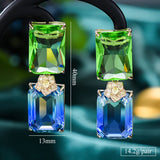 Yellow CZ Drop Earring For Women Wedding Dubai Bridal Earrings