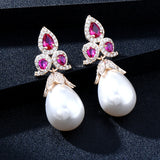 Pearl Indian Kundan Earring For Women Wedding Party African Dubai Bridal Jewelry