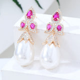 Pearl Indian Kundan Earring For Women Wedding Party African Dubai Bridal Jewelry