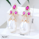 Pearl Indian Kundan Earring For Women Wedding Party African Dubai Bridal Jewelry