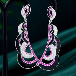 Feather Long Earrings Bohemian Beach Jewelry Dubai Gift Brincos Female