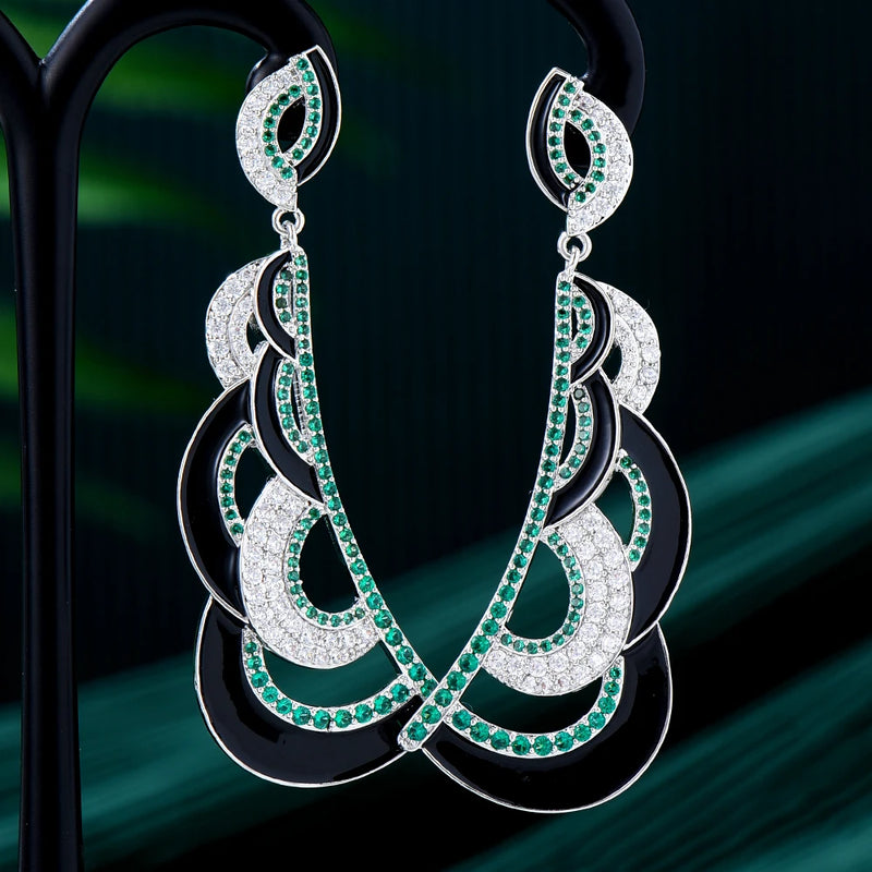 Feather Long Earrings Bohemian Beach Jewelry Dubai Gift Brincos Female