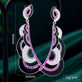 Feather Long Earrings Bohemian Beach Jewelry Dubai Gift Brincos Female
