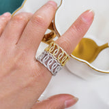 Icedout Cuban Links Nigerian Bold Rings with Full Zirconia Women Jewelry