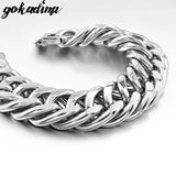 22MM Huge Bracelet Rock Metal For MEN High Cut Jewelry Stainless Steel