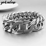 22MM Huge Bracelet Rock Metal For MEN High Cut Jewelry Stainless Steel
