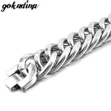 22MM Huge Bracelet Rock Metal For MEN High Cut Jewelry Stainless Steel