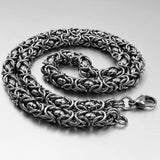 7mm Stainless Steel Byzantine Chain Necklace Mens Jewelry Gift