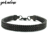 Men Bracelet Link Chain Cuban Jewelry Punk Stainless Steel Snake Bracelets Long