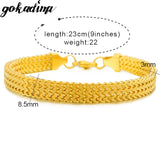 Men Bracelet Link Chain Cuban Jewelry Punk Stainless Steel Snake Bracelets Long
