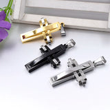 Fashion Stainless Steel Cross Pendant Necklace for Men Women