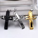 Fashion Stainless Steel Cross Pendant Necklace for Men Women
