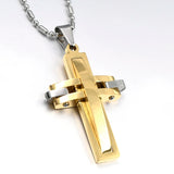 Fashion Stainless Steel Cross Pendant Necklace for Men Women
