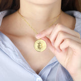 Bitcoin Pendant Necklace Men Personalized 18k Plated Stainless Steel
