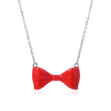 Stylish Bow Necklace Pendant, Dainty Jewelry for Women