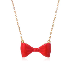 Stylish Bow Necklace Pendant, Dainty Jewelry for Women