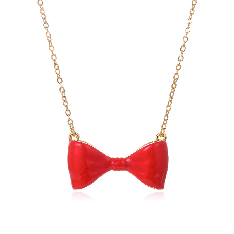 Stylish Bow Necklace Pendant, Dainty Jewelry for Women