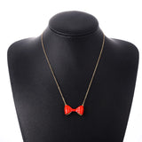 Stylish Bow Necklace Pendant, Dainty Jewelry for Women