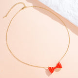 Stylish Bow Necklace Pendant, Dainty Jewelry for Women